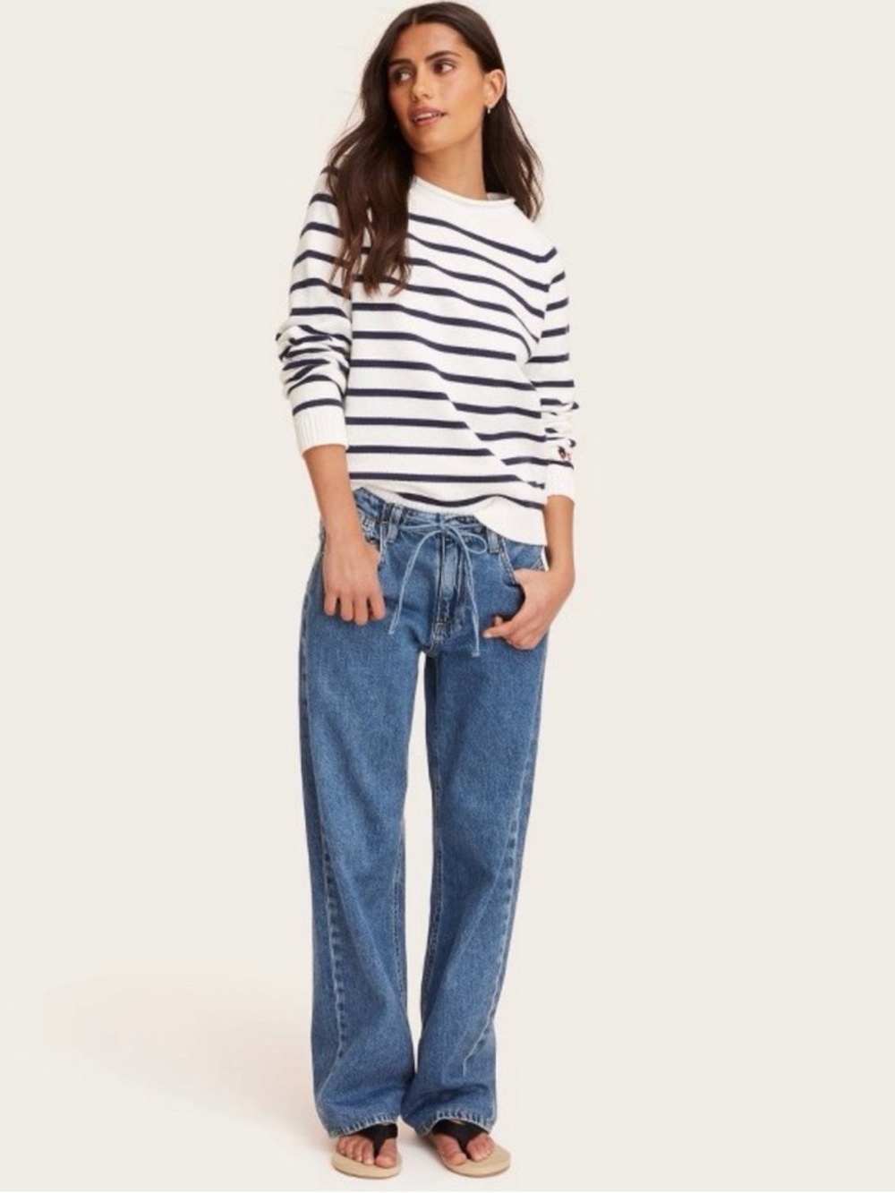 Parke x Target mid-rise drawstring baggy jeans medium wash 10 NWT
